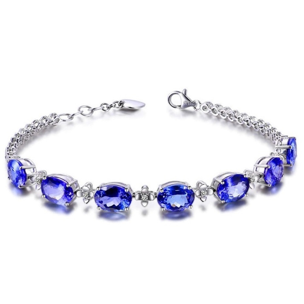 Adjustable Sapphire Charm Bracelet for Women